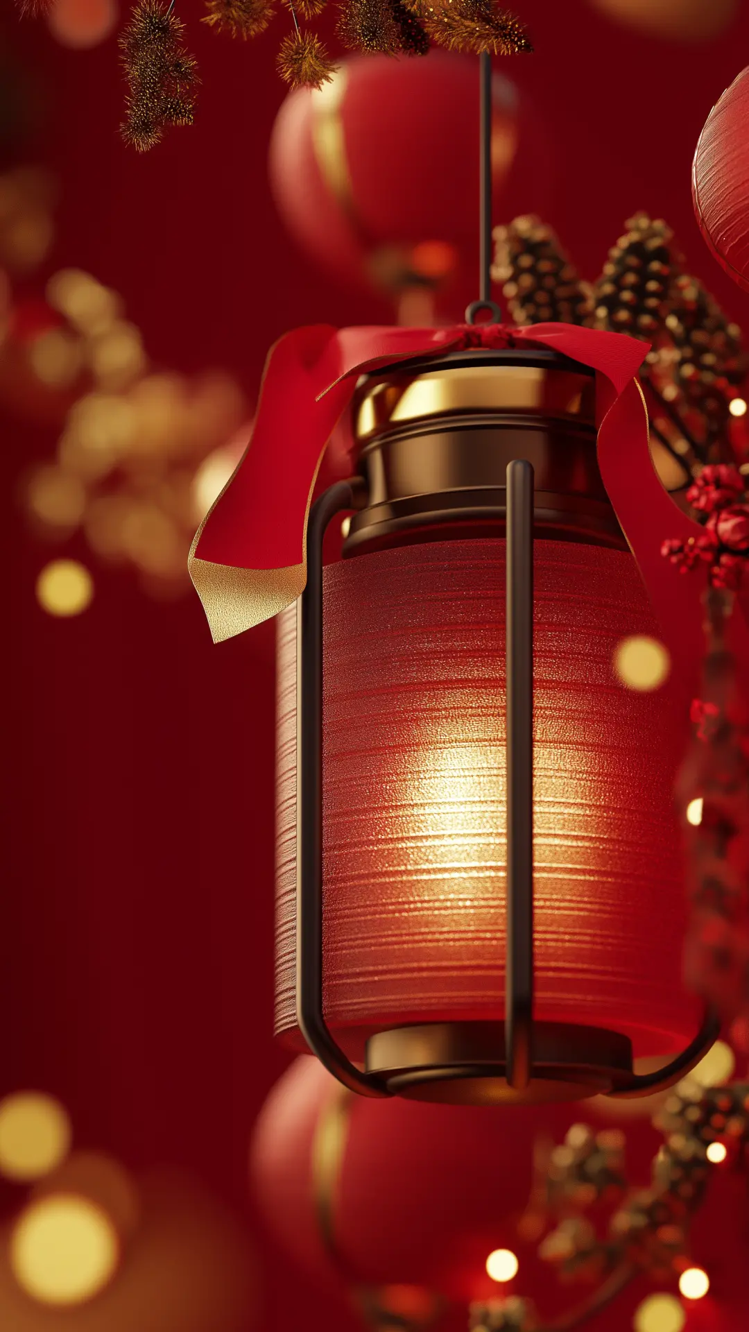 壁纸: 精选新年红红火火图集-移动端