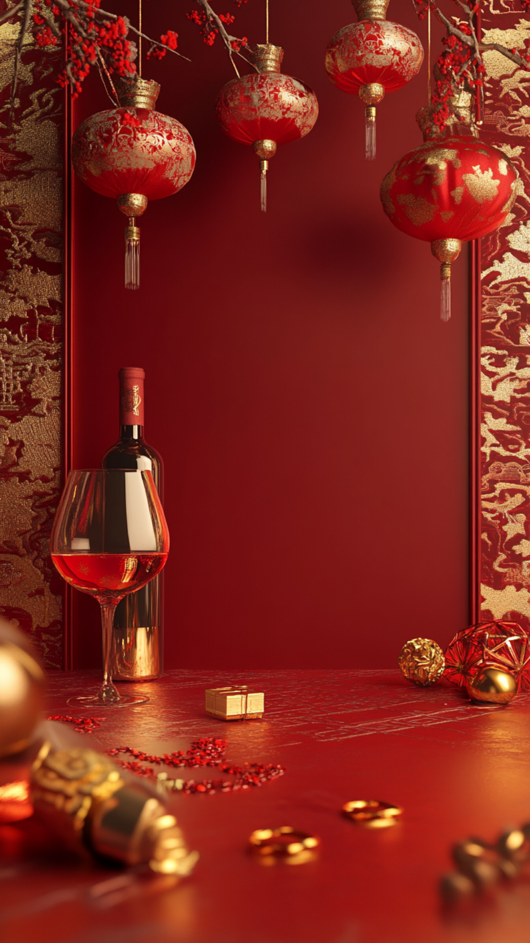 壁纸: 精选新年红红火火图集-移动端