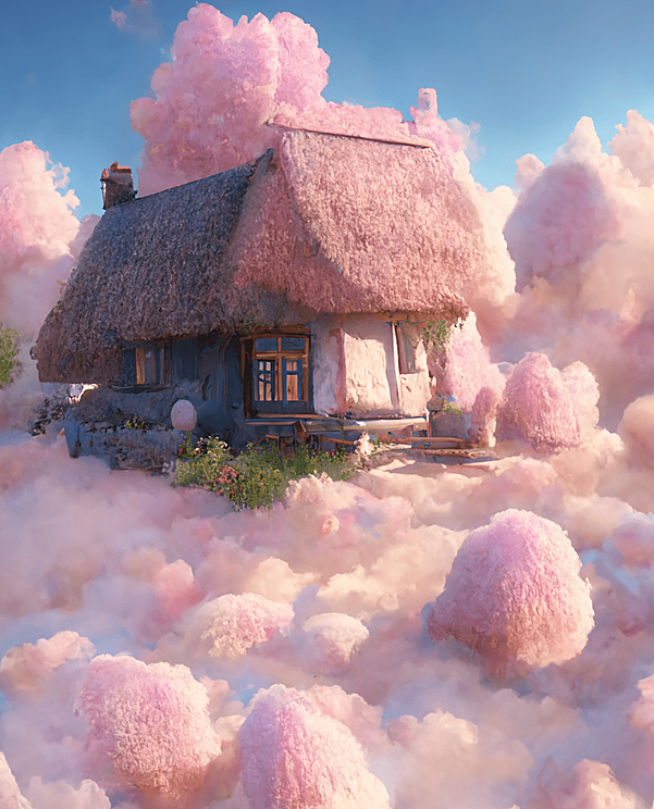 云上的粉色通话小屋