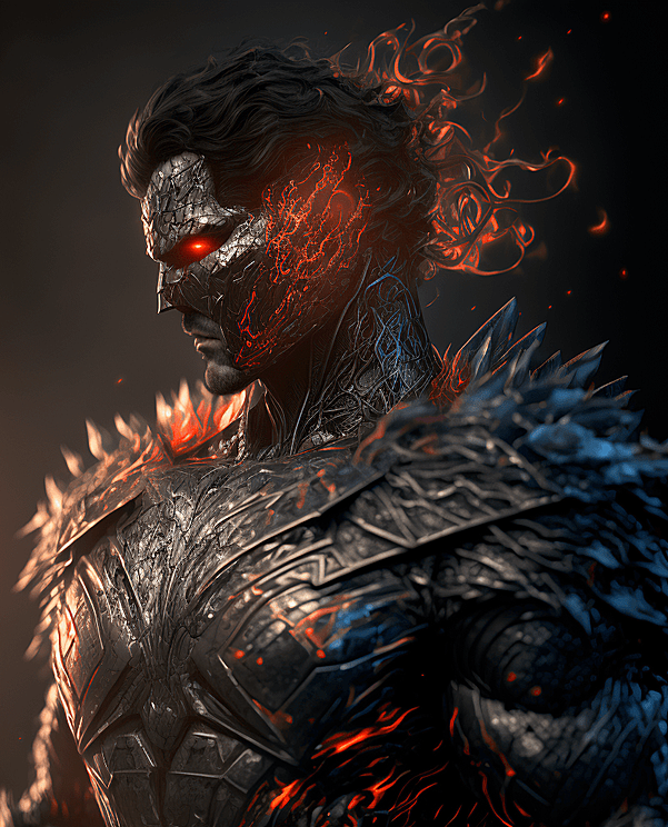 钢铁之躯，火焰围绕的超人