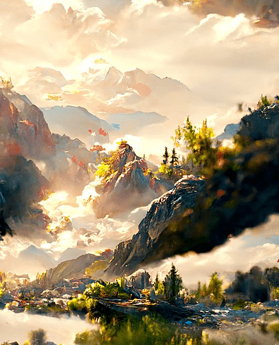 山川湖泊摄影山水画