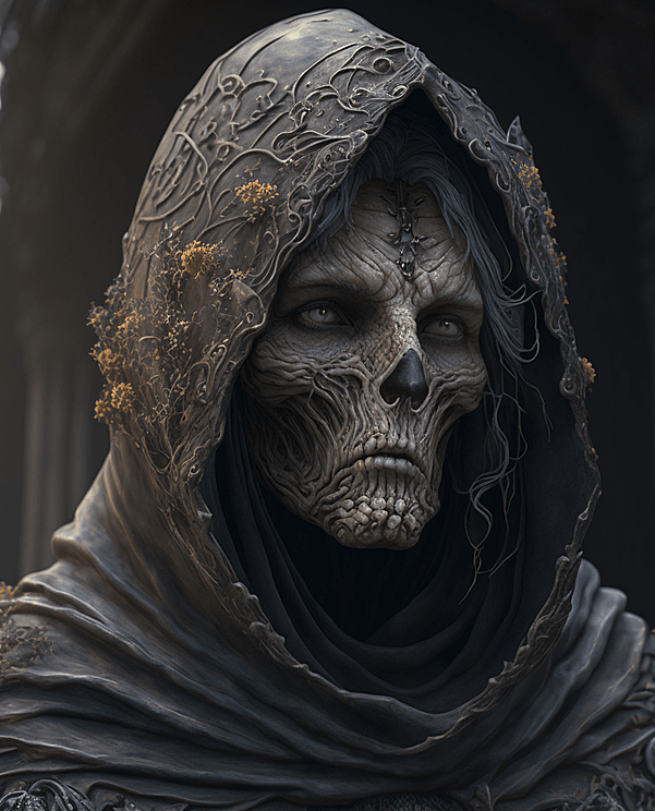超逼真死亡女神头像ai绘画