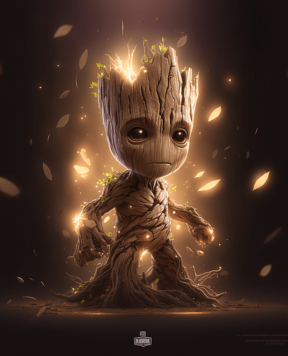 我是格鲁特，儿童可爱风格