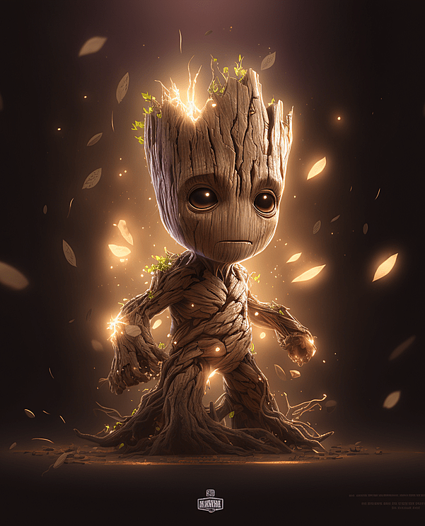 我是格鲁特,儿童可爱风格