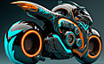 创意设计，未来科幻摩托车创作