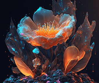 第一眼就非常惊艳的荧光花瓣  仙气飘飘色彩夺目