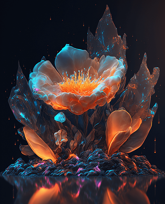 第一眼就非常惊艳的荧光花瓣  仙气飘飘色彩夺目