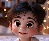 可爱的棕发宝宝，正快乐地坐在家中的小床上