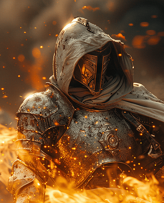 龙与地下城的奇幻世界中，牧师手持燃烧的鞭子，在黑暗中挥舞着希望之光。