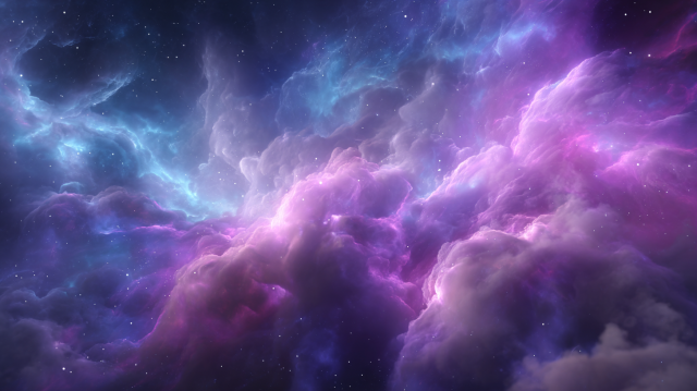 宇宙星云壁纸:紫蓝交织的漩涡