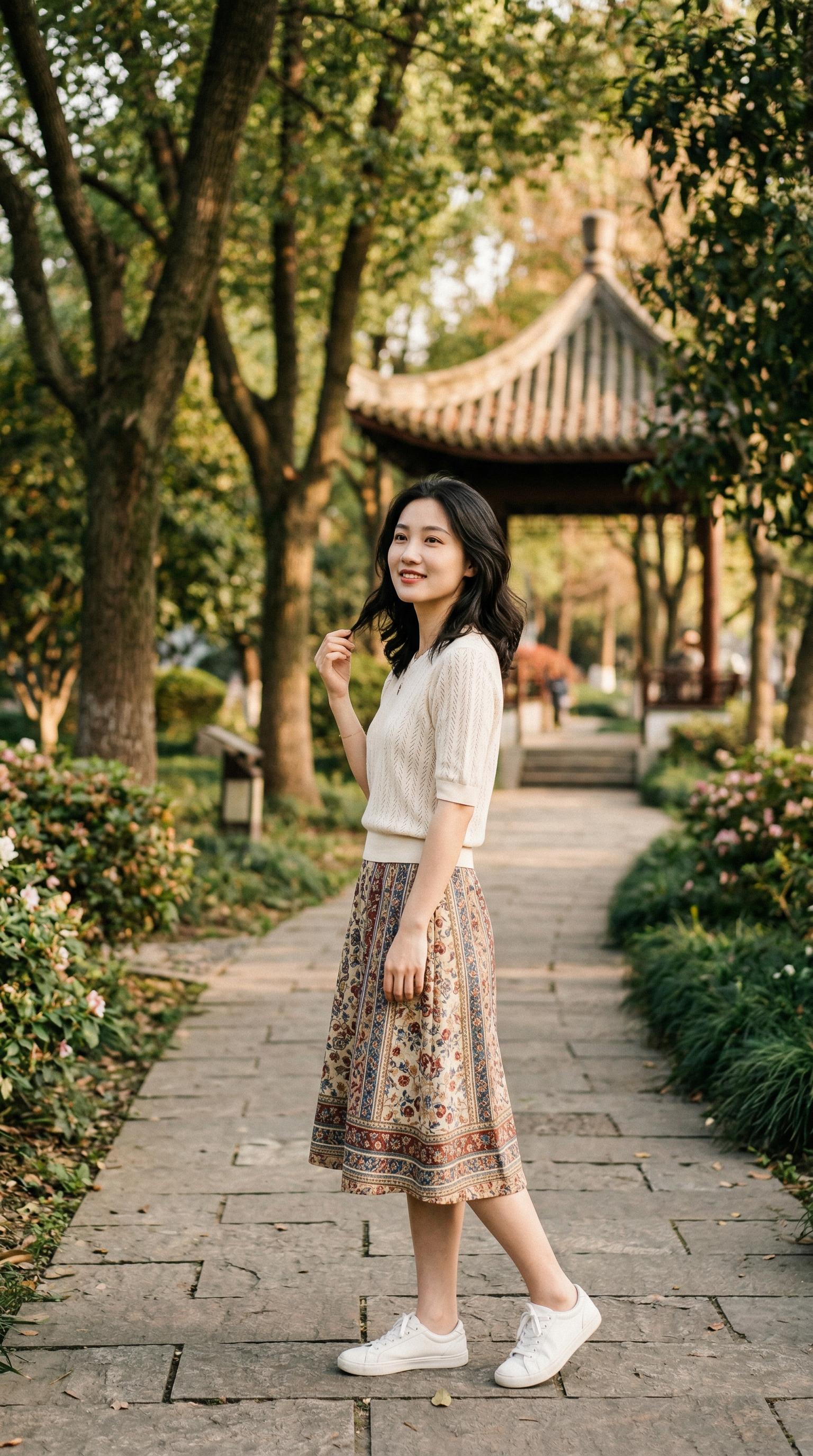 温柔微笑中国美女写真壁纸 | 高清4K手机竖屏